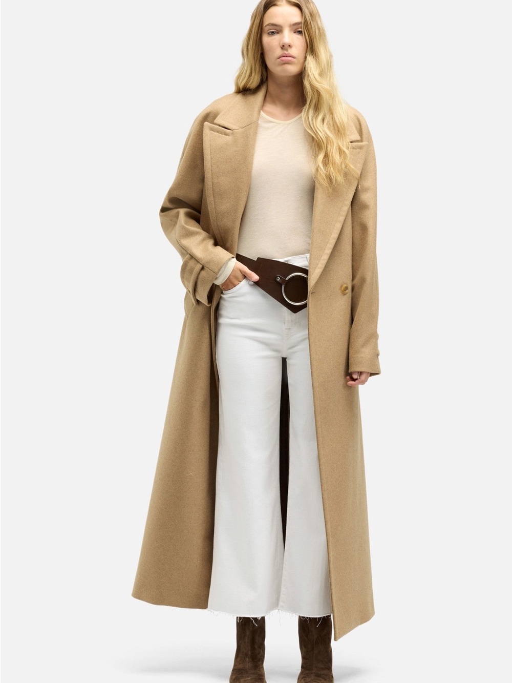 7 For All Mankind Ultra High Rise Cropped Jo White Jeans